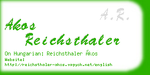 akos reichsthaler business card